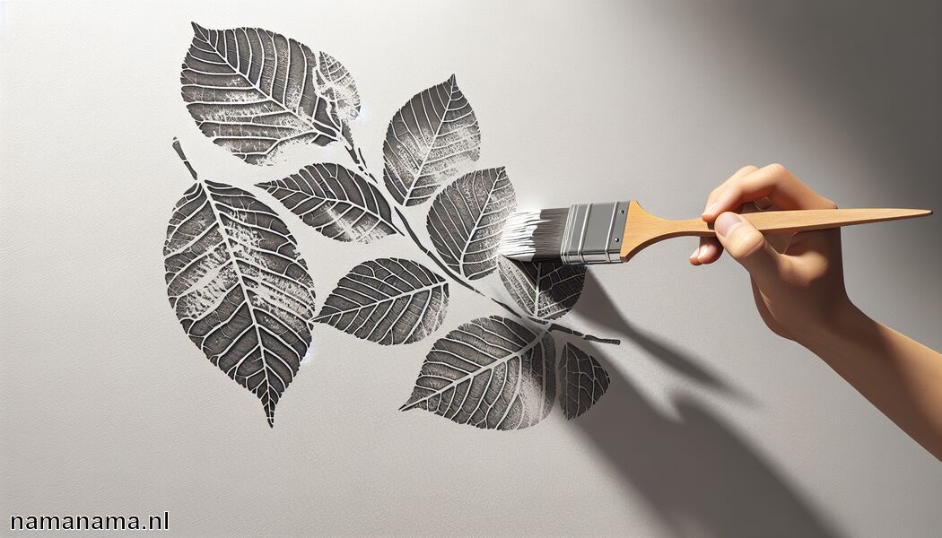 Decoratieve effecten met sjablonen - Sjabloon bladeren » Bladeren sjabloneren