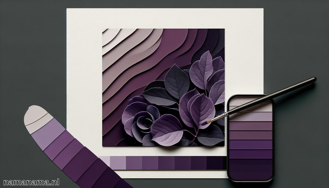 Monochroom: verschillende paarse schakeringen - Welke kleur past bij aubergine? » Aubergine stijlvol integreren