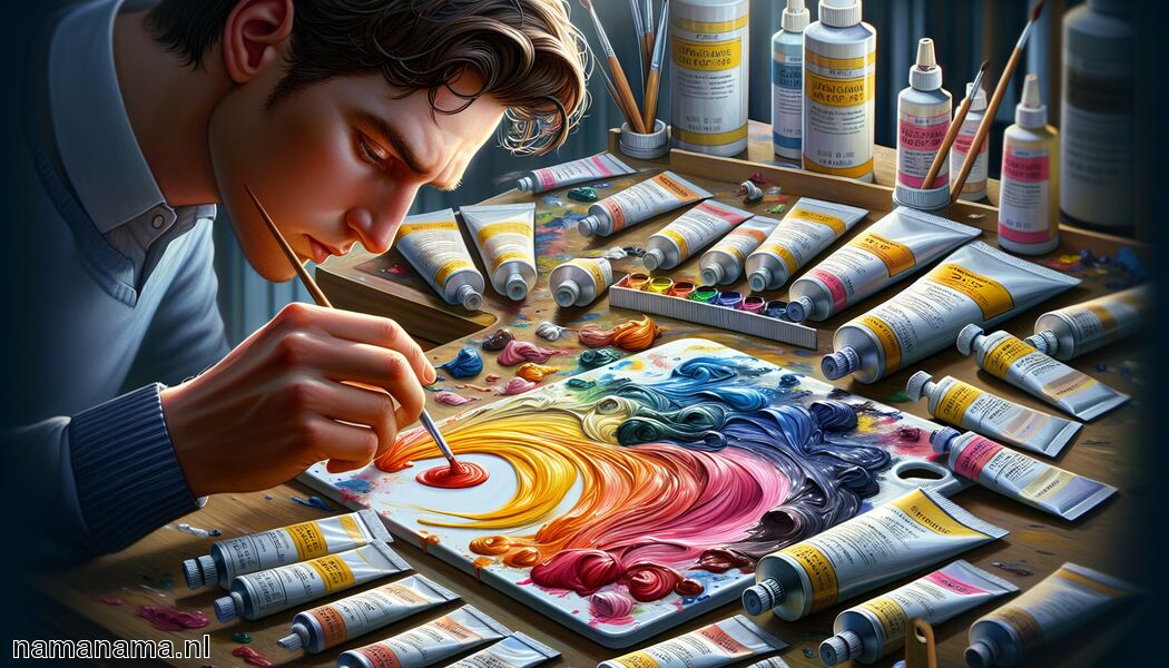 Mengverhouding voor gewenste tint bepalen   - Acrylverf mengen » Acrylverf perfect combineren  