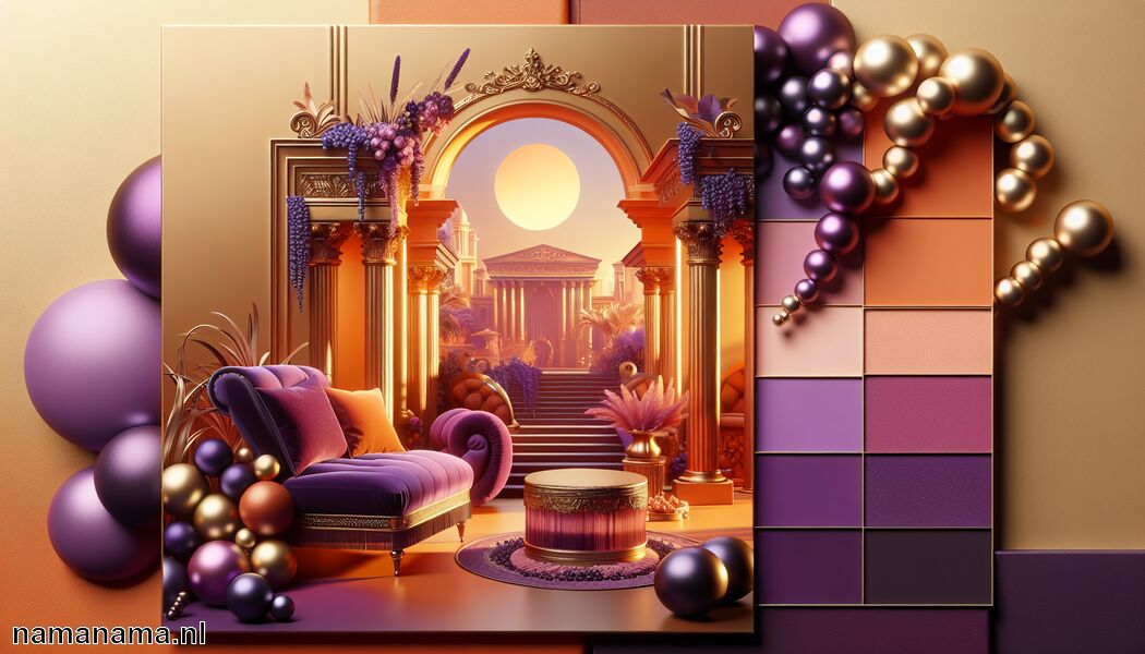 Paars brengt luxe en diepte   - Welke kleur past bij oranje? » Oranje met de juiste tinten  