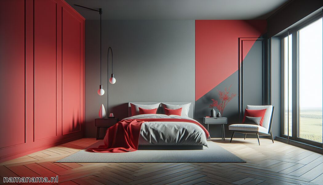 Rood biedt een dramatisch contrast   - Kleurencombinatie: Welke kleur past bij grijs? » Grijs met bijpassende kleuren  