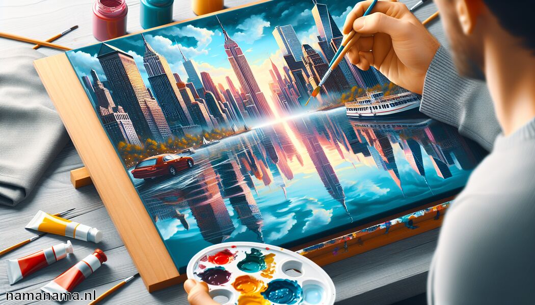 Kan worden verdund met water   - Acrylverf schilderen » Schilderen met acrylverf  