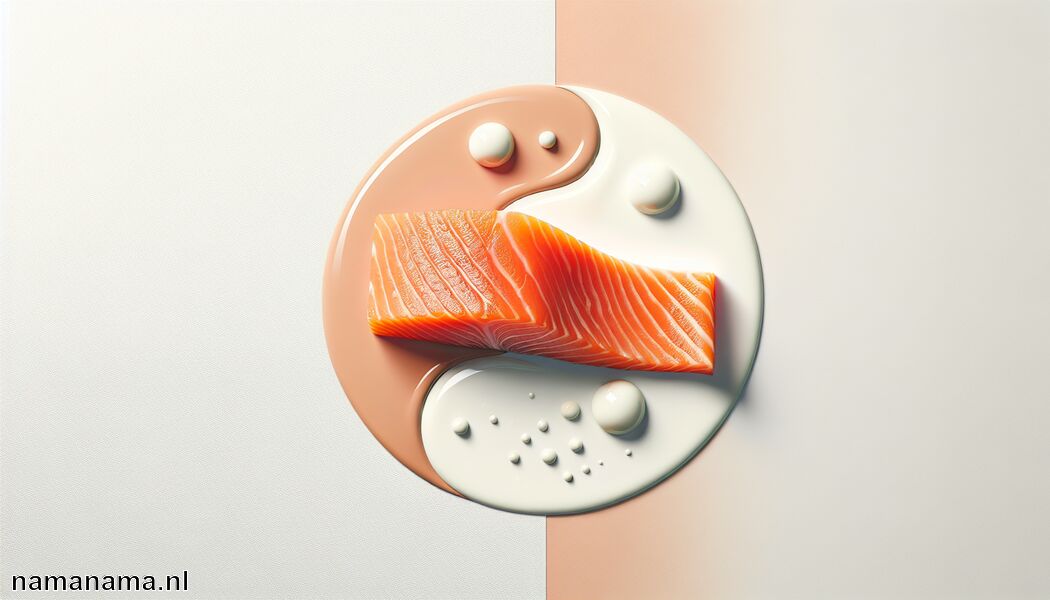 Wit en crèmekleuren sluiten perfect aan   - Welke kleur past bij zalm? » Zalm met de juiste tinten  