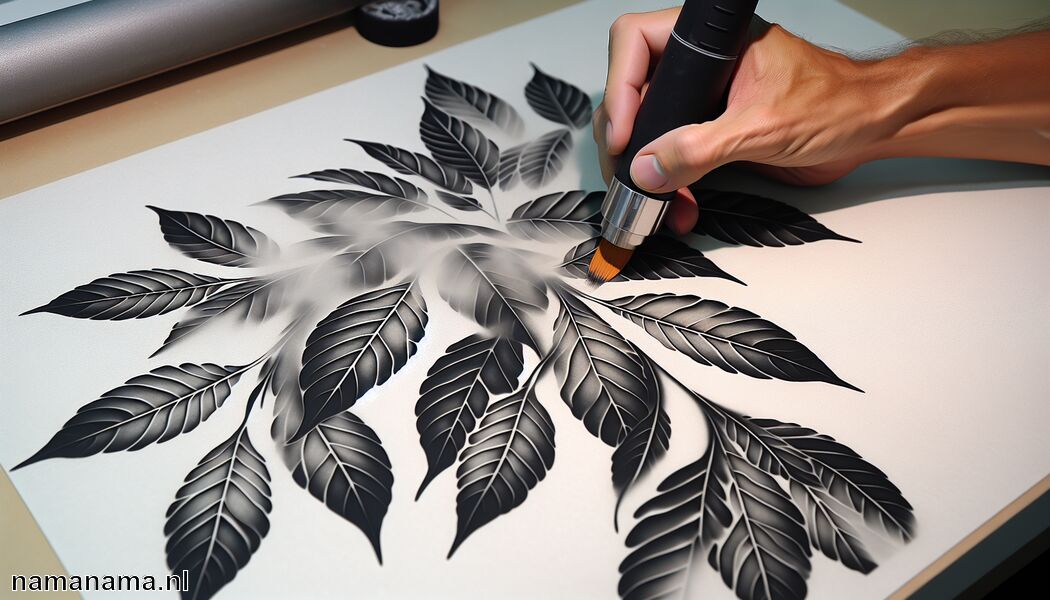 Toepassingen van sjabloneren in projecten  - Sjabloon bladeren » Bladeren sjabloneren