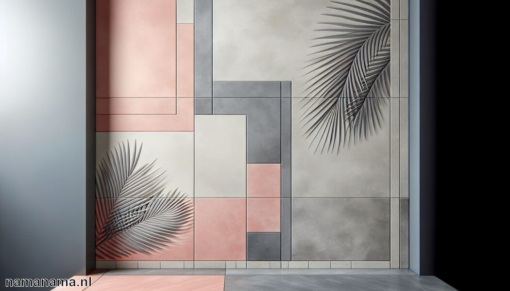 Sterk visueel contrast, levendige sfeer - Lichtgrijze tegels, donkere voegen » Lichtgrijs en donker contrast