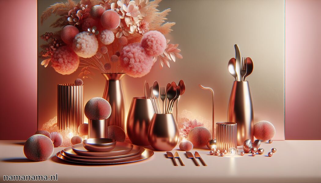 Roze voor een zachte, romantische touch   - Welke kleur past bij koper? » Koper optimaal combineren  