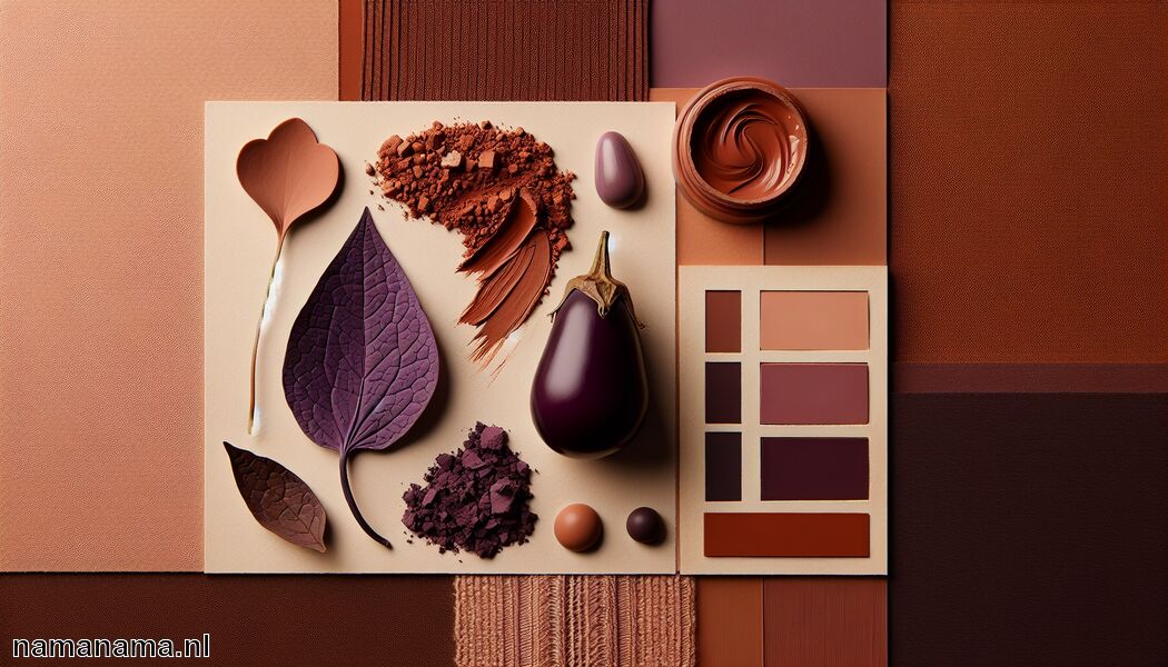 Aardetinten: bruin en terracotta - Welke kleur past bij aubergine? » Aubergine stijlvol integreren
