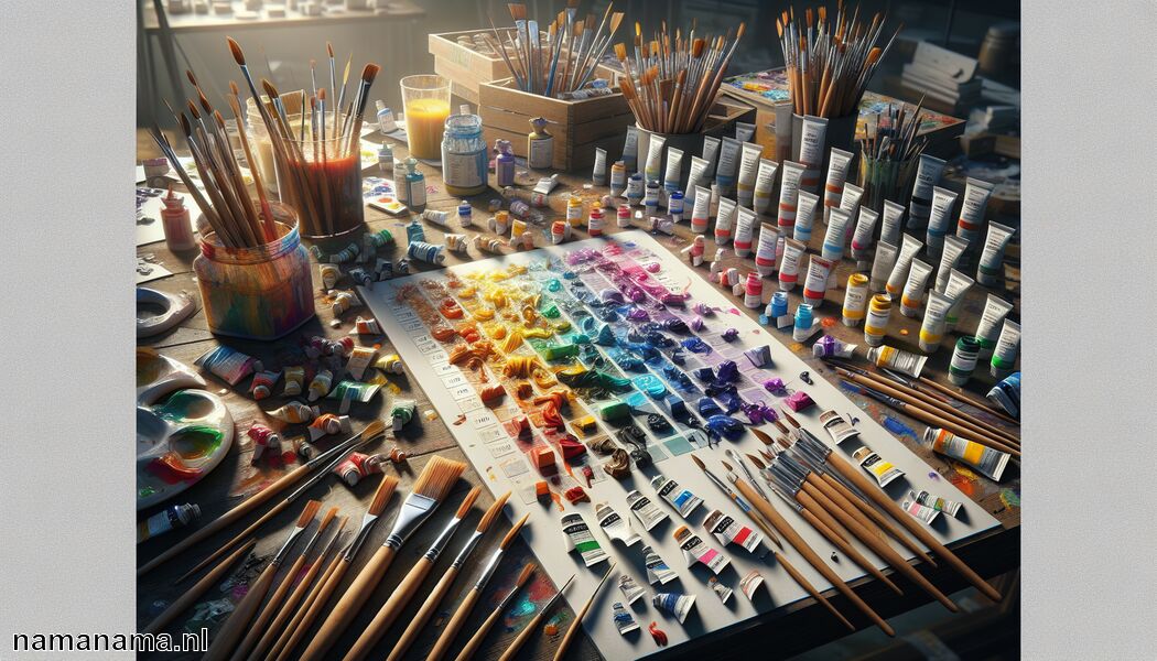 Proefstukjes maken voor resultaat beoordelen   - Acrylverf mengen » Acrylverf perfect combineren  