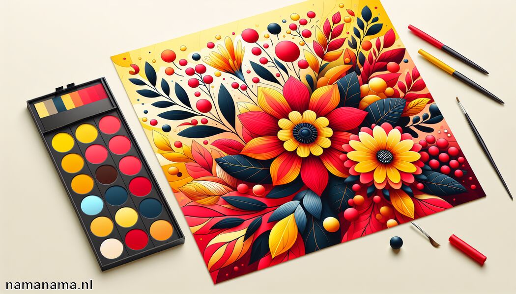 Geel maakt het geheel levendig en vrolijk   - Welke kleuren passen bij rood? » Rood perfect combineren  