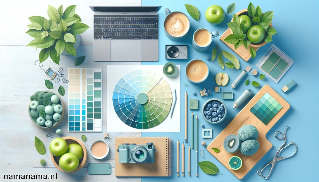 Groen heeft een natuurlijk effect   - Welke kleur past bij lichtblauw? » Lichtblauw ontwerpen  