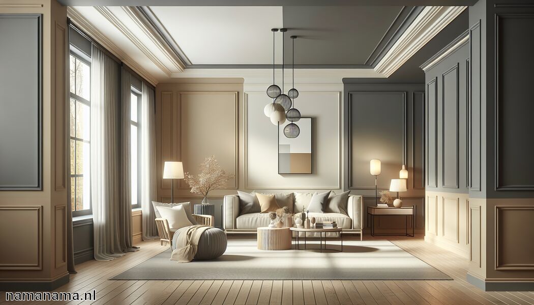 Muurverf: grijs en beige combineren » Grijs en beige muurverf