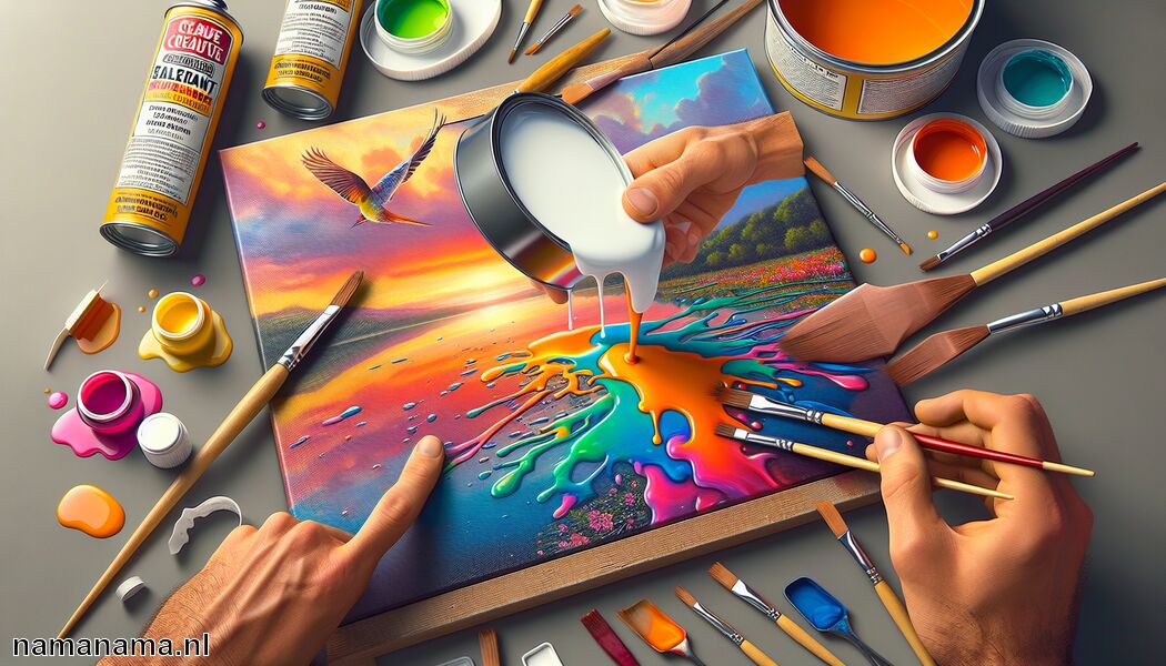 Een acrylschilderij sealen » Acrylschilderij juist sealen