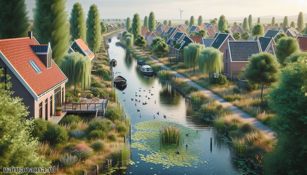 Natuurlijke omgeving met water en flora   - Typisch Lelystad » Modern leven in de Flevopolder