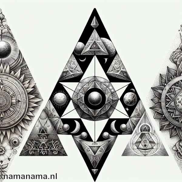 3 driehoeken tattoo betekenis » Driehoeken en hun inspiratie