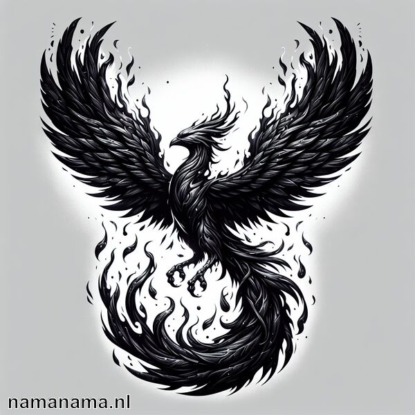 Zwarte Feniks Tatoeage Betekenis » Opstanding en hergeboorte symboliseren