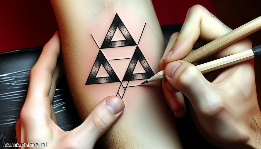 Uitdrukking van creativiteit en oorsprong   - 3 driehoeken tattoo betekenis » Driehoeken en hun inspiratie