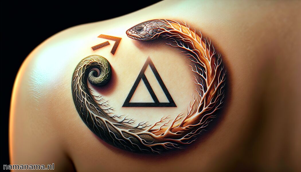 Persoonlijke groei en transformatie   - Alpha Omega Tatoeage Betekenis » Begin en einde in één tattoo