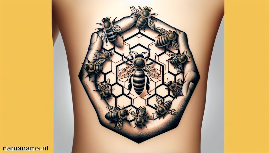 Inspiratie voor gemeenschapszin en samenwerking   - Bijen tattoo betekenis » Samenwerking en gemeenschap vereeuwigd
