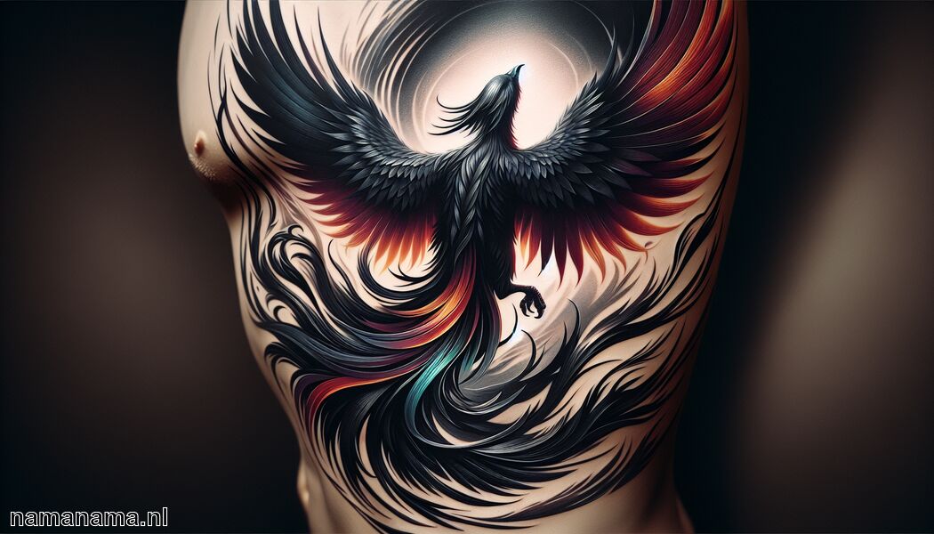 Verbondenheid met mythologie en legendes   - Zwarte Feniks Tatoeage Betekenis » Opstanding en hergeboorte symboliseren
