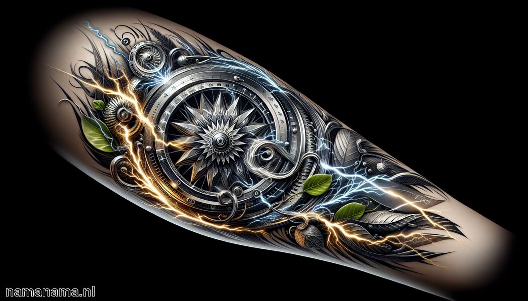Oorzaak van energie en dynamiek   - Bliksem Tattoo Betekenis » Kracht en snelheid van de natuur