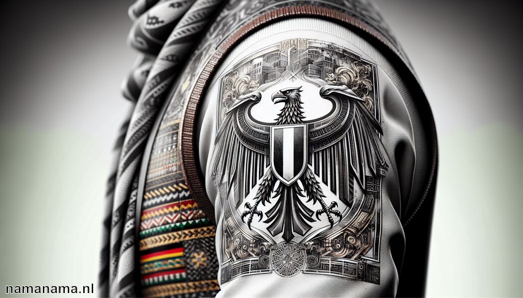 Modern gebruik in tatoeages en mode - Duitse Adelaar Tatoeage Betekenis » Historische en culturele betekenissen