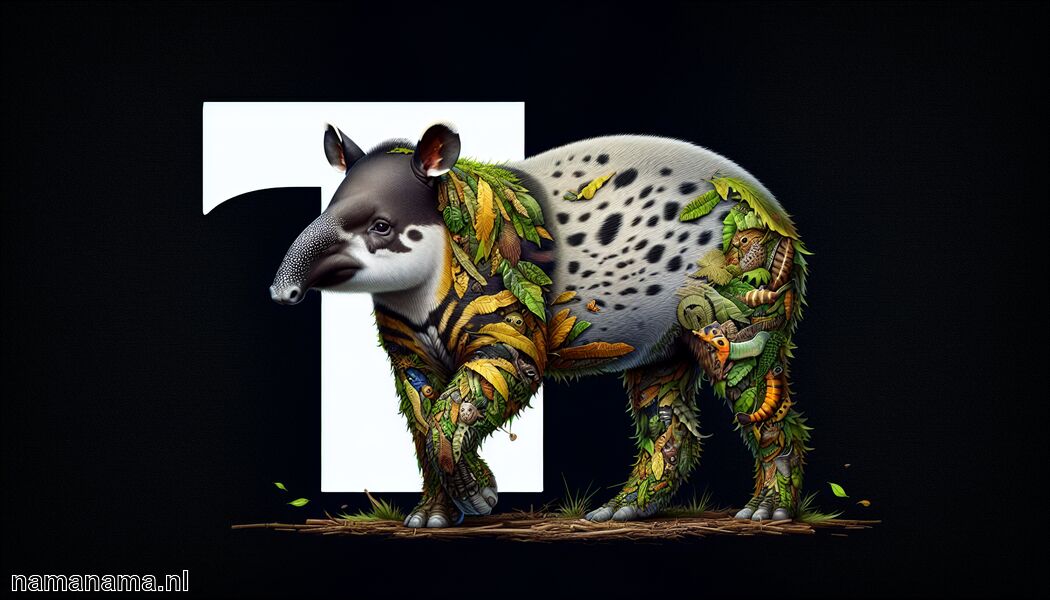 Tapir is een unieke zoogdier met een schutkleur - Ontdek de dieren met een T