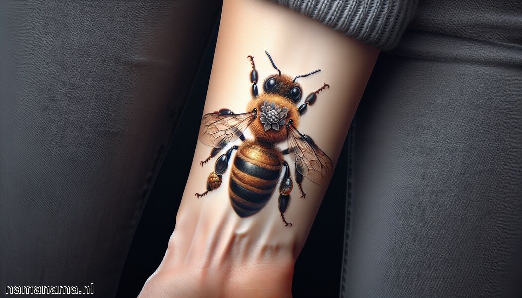 Een teken van zorg voor anderen   - Bijen tattoo betekenis » Samenwerking en gemeenschap vereeuwigd