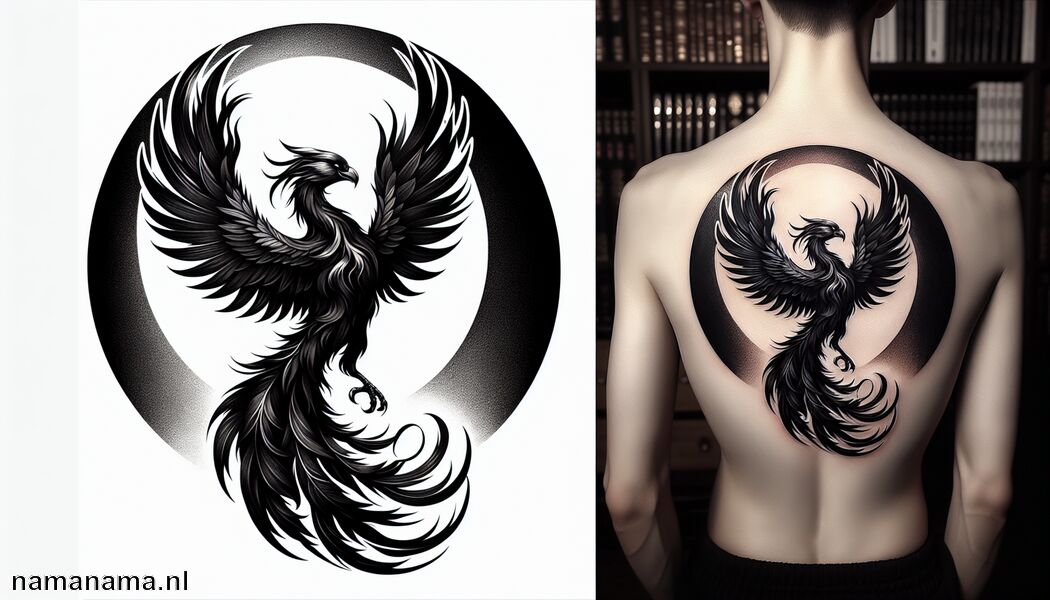 Zwarte Feniks Tatoeage Betekenis » Opstanding en hergeboorte symboliseren