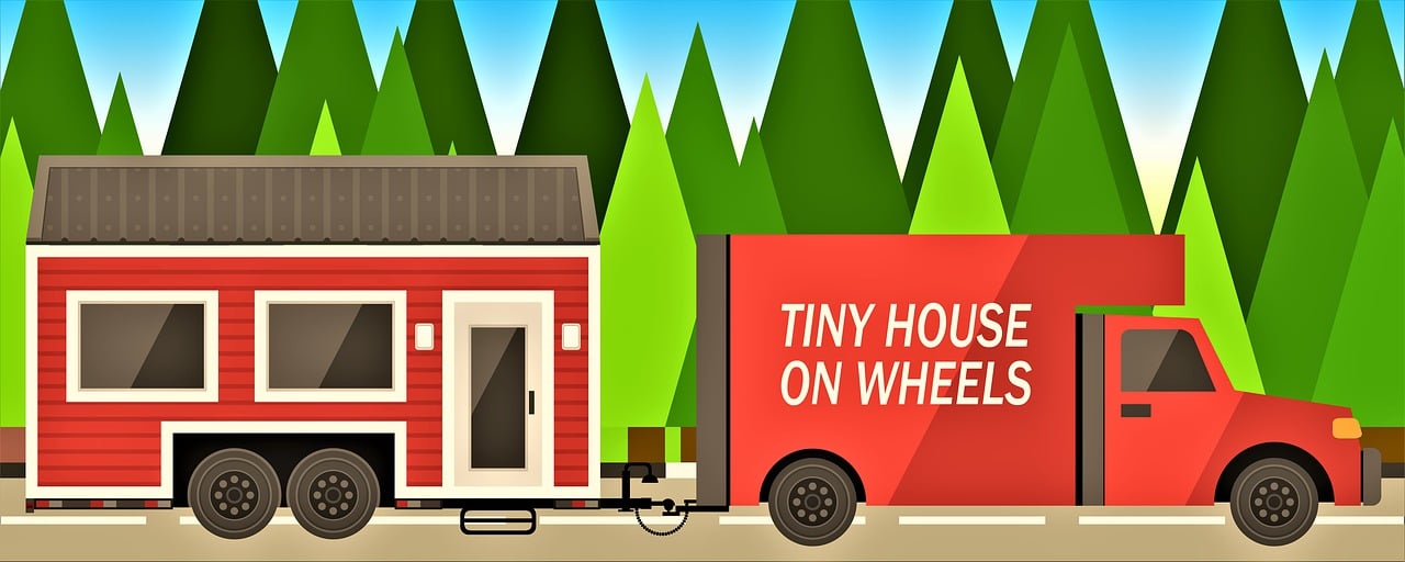 tiny house, scene, clip art, tiny house on wheels, mobile home, vehicle, truck, red, on the road, tiny house, tiny house, tiny house, tiny house, tiny house