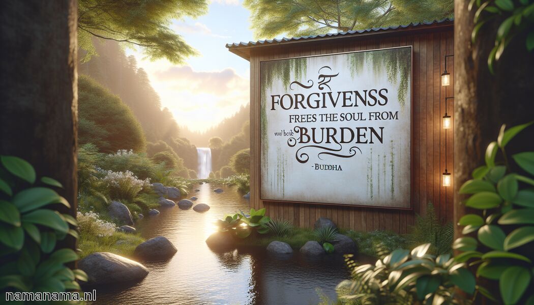 Vergeving bevrijdt de ziel van last - Buddha citaten: innerlijke rust in woorden