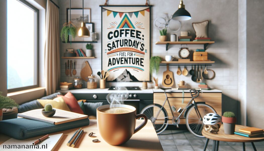 Koffie: zaterdag's brandstof voor avontuur   - Grappige zaterdag-uitspraken voor een luchtige start van je weekend