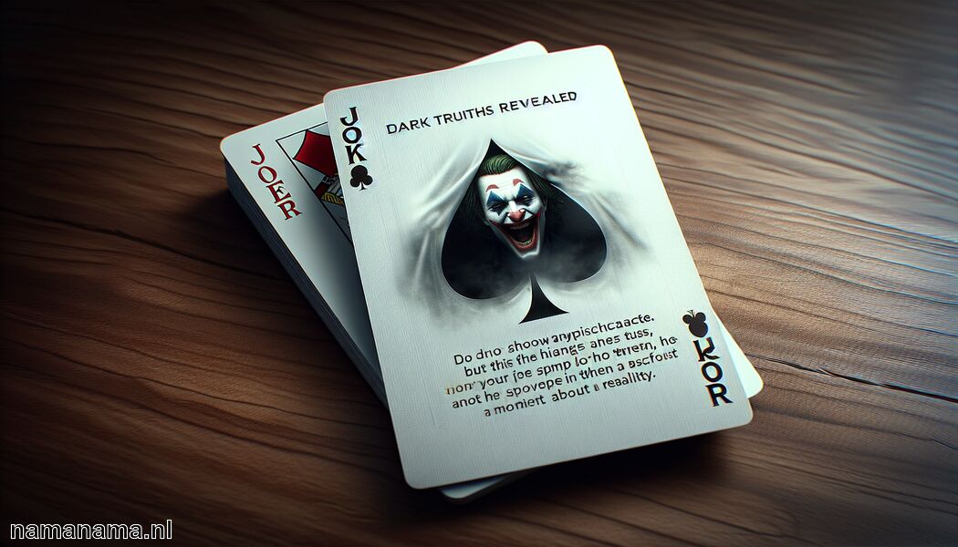 De Joker onthult verborgen waarheden   - Joker citaten: duistere waarheid met een knipoog