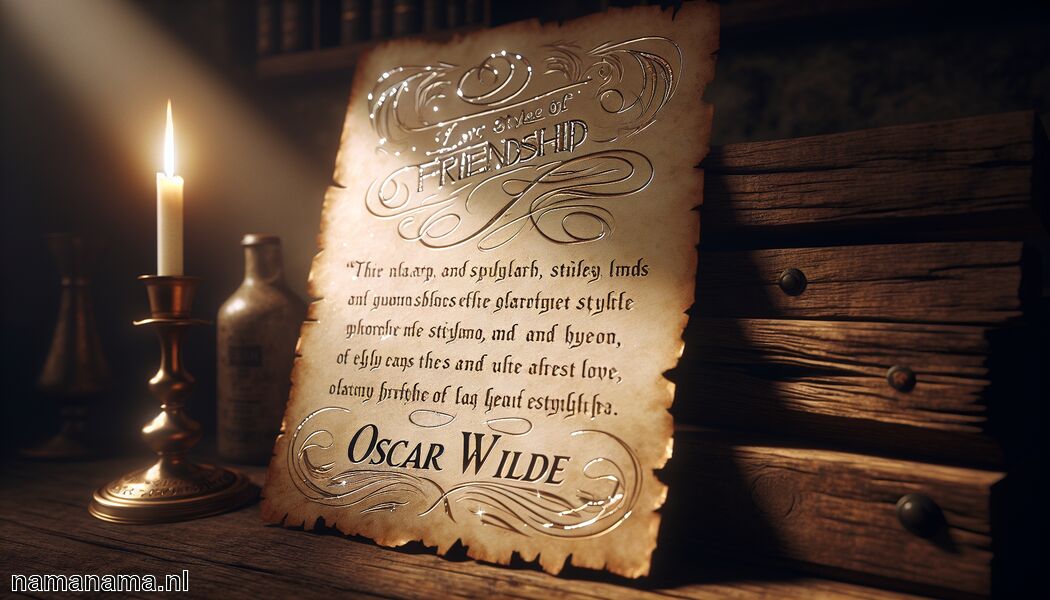 Liefde en vriendschap zijn cruciaal   - Oscar Wilde citaten: scherp, stijlvol en sprankelend
