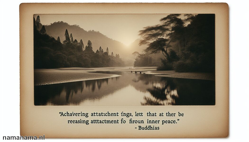 Laat gehechtheid los voor innerlijke rust - Buddha citaten: innerlijke rust in woorden