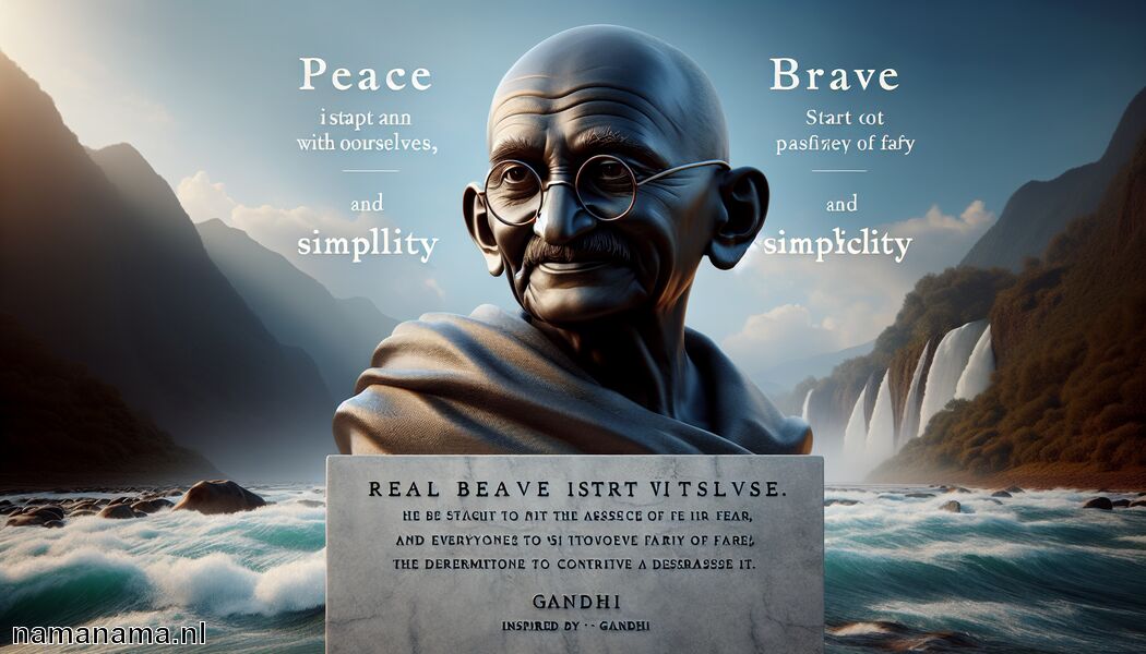 Gandhi citaten: vrede, moed en eenvoud