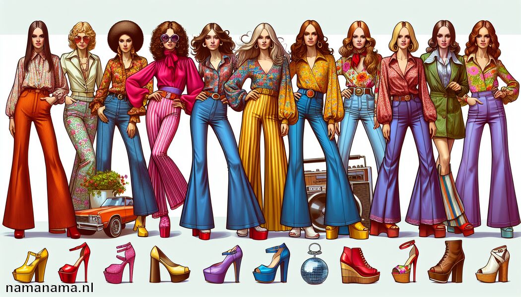 Platform schoenen voor extra hoogte   - Kleding Jaren 70 » Disco en flair in jouw closet