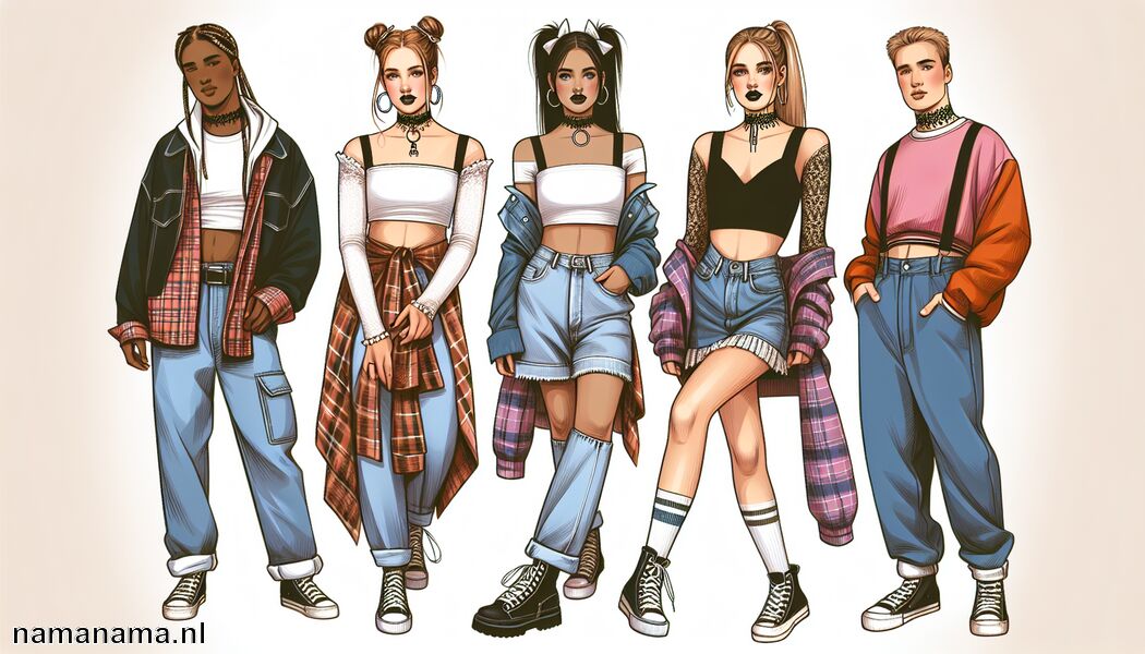 Choker-halskettingen maken het look compleet   - Kleding Jaren 90 » Retro chic voor de moderne tijd