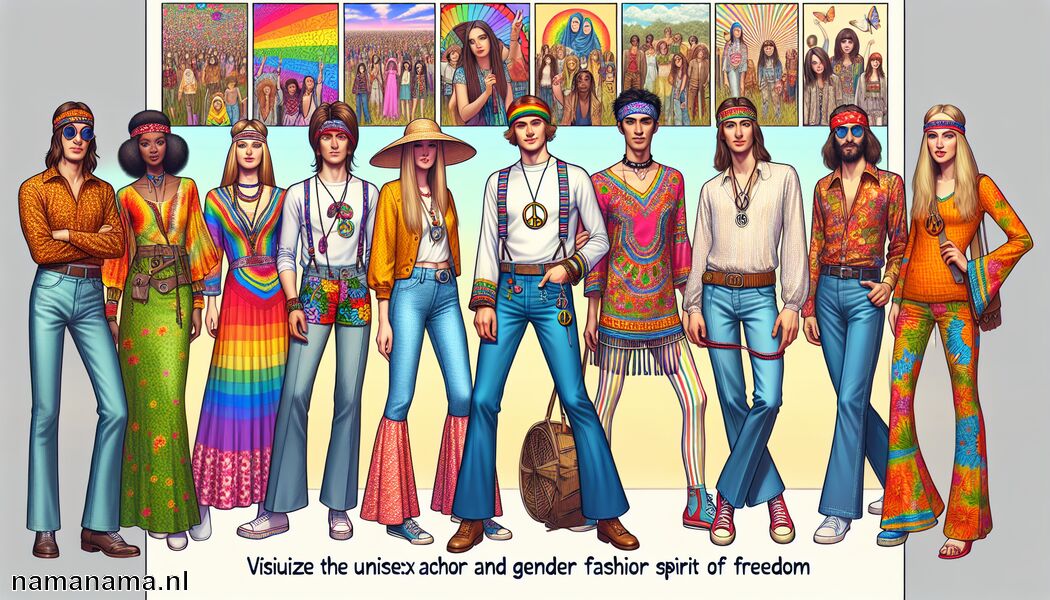 Unisex mode en genderdiversiteit - Kleding Jaren 60 » Hippie vibes en vrijheidsgeest